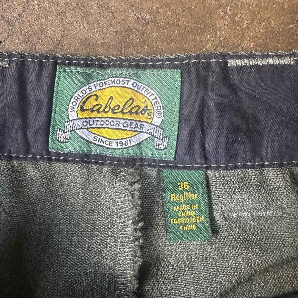 Cabela's Wool Hunting Pants Men 36 Forest Green Excellent Straight Leg Outdoor